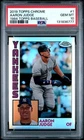 PSA 10 Gem mint 2019 TOPPS CHROME 1984 TOPPS BASEBALL #1 AARON JUDGE All Rise