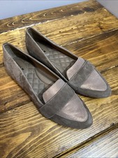 Birdies Women Size 9 The Blackbird Oak Shimmer Tan Suede Loafers Shoes