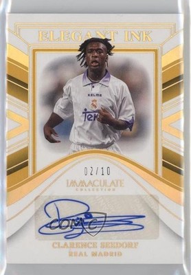 2023 Panini Immaculate Elegant Ink Gold 2/10 Clarence Seedorf #EI-CS Auto 1tf2