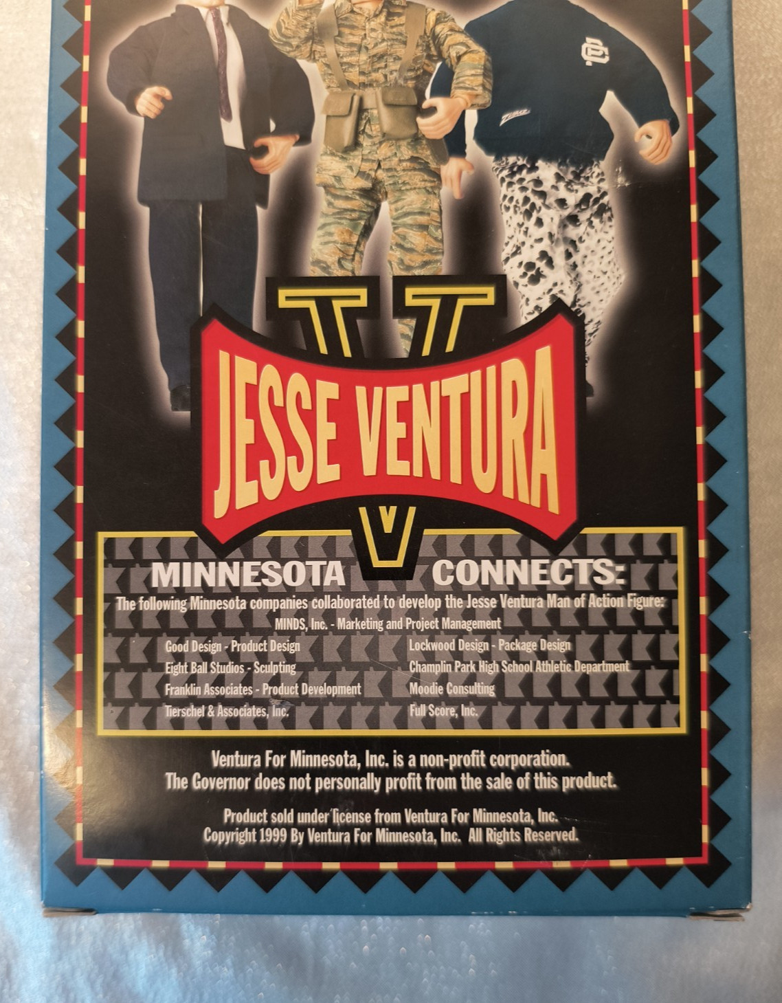 Jesse Ventura For Governor 1999 NIB Man Of Action Figure Volunteer FB Coach MN thumbnail 7