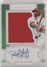 2020 Topps Definitive Collection Relic Green 11/25 Paul Goldschmidt Auto 7ut