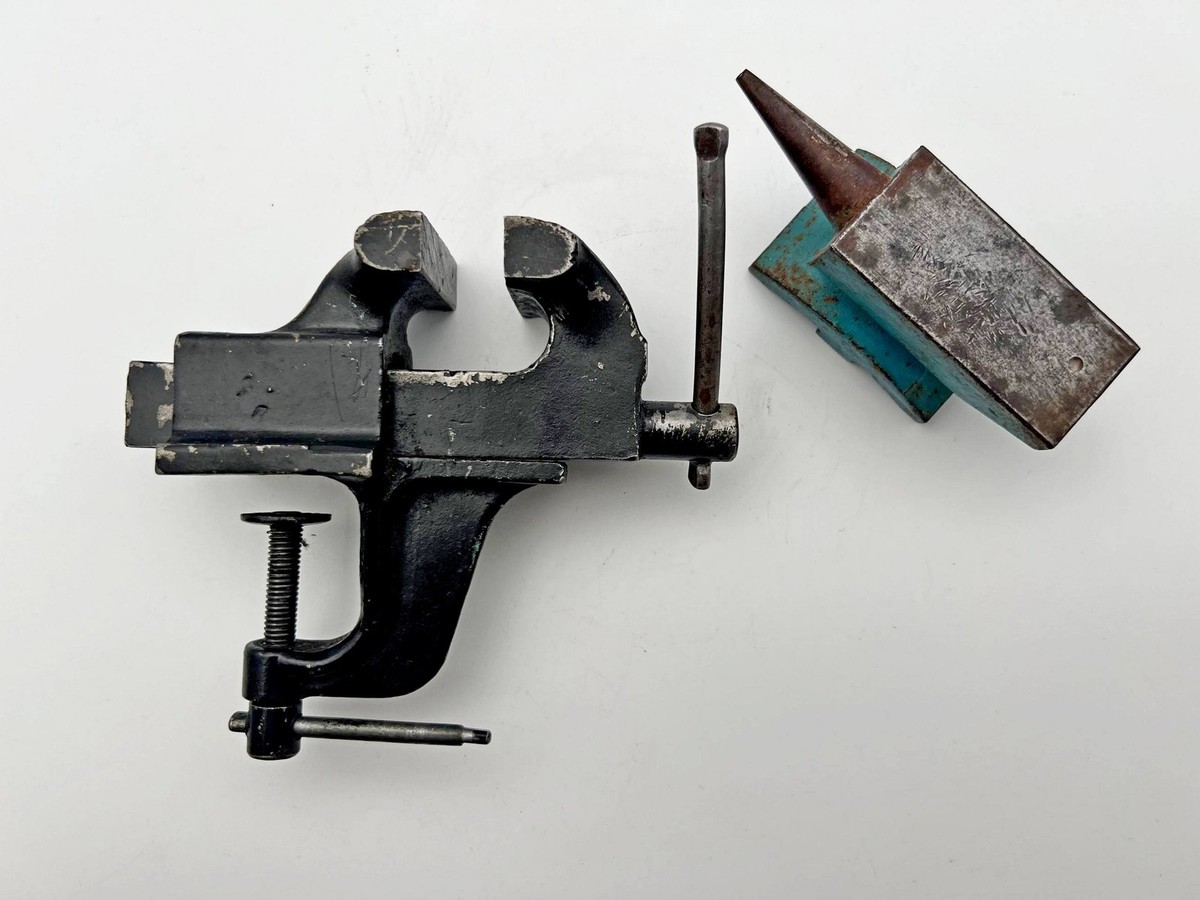 1930’ Vintage Vise Working Table イギリス製 Vice & Anvil CHIZ Vintage Soviet Desk Vise Jewelry Device