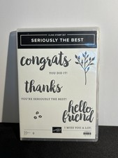 Stampin Up Seriously the Best Cling Stamp Set Thank You Thanks Congrats Hello