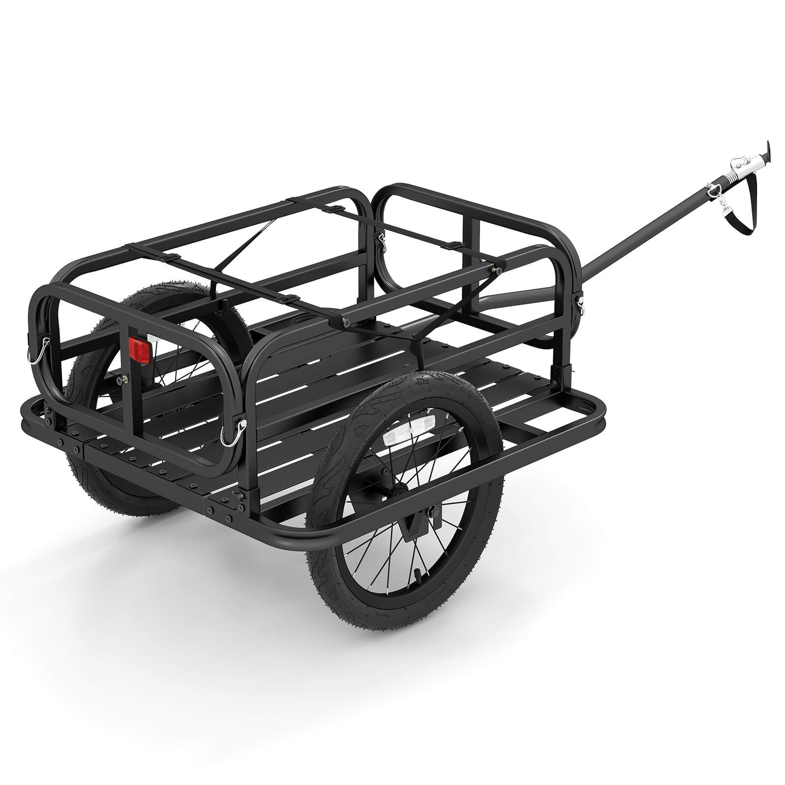 Bike Cargo Trailer, Heavy-Duty Bicycle Wagon Cart w/ Universal Hitch & 16&rdquo;Tires