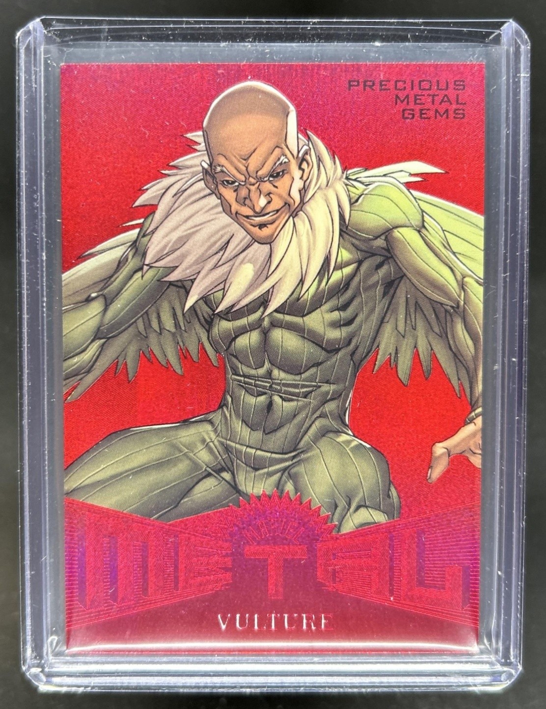 2017 Fleer Ultra Marvel Spider-Man Vulture Metal Precious Gems Red #/99