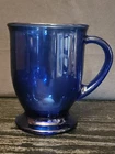 Vintage Anchor Hocking Cobalt Blue Pedestal Coffee Mug Nice Shape 16 Ounces