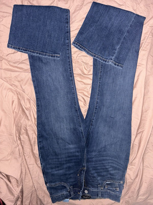 Banana Republic Petite High-Rise Bootcut Jeans Blue Medium Wash Stretch 5-Pkt
