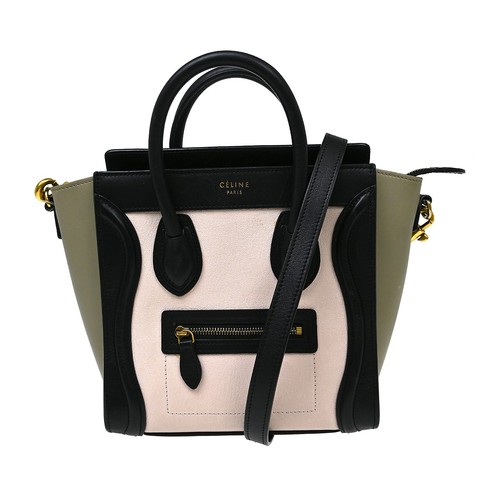 Celine Tricolor Nano Luggage 2way Tote Bag NQ01183
