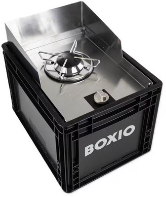 BOXIO Cook Gaskocher im Euroboxformat, 1-flammig, schwarz