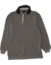 Camisa Polo Brooksfield Para Hombres Manga Larga IT 50 Gris Medio Algodón PK13
