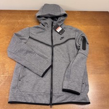 Nike Hoodie Mens Large Gray Tech Full Zip Fleece Swoosh Jacket SPTCAS