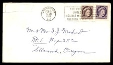 Mayfairstamps Canada 1963 Vancouver to Tillamook OR Malaria Cancel Cover aaw_193