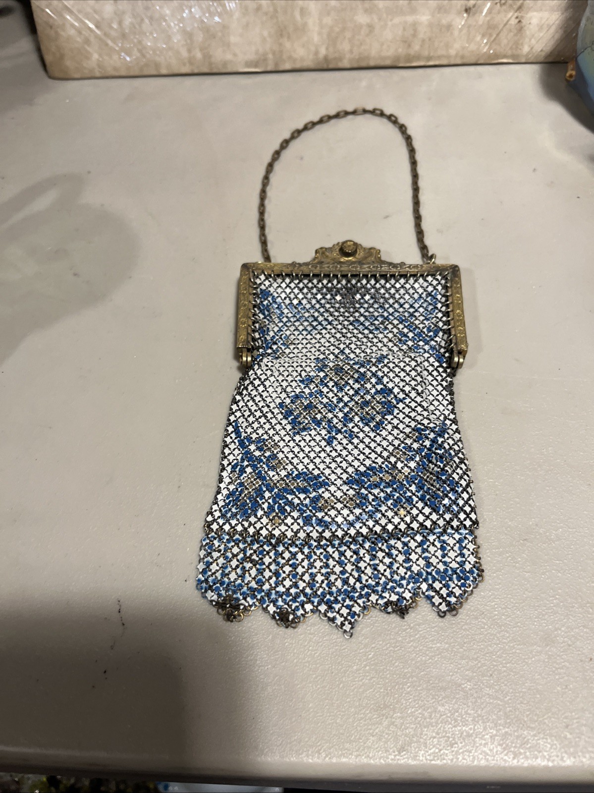 Antique Gold Frame ANTIQUE M & H MESH PURSE - image 1