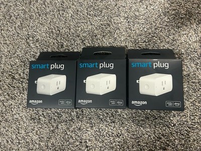 New Amazon Smart Plug Alexa Compatible Wi-Fi White Lot of 3 