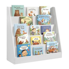 B&uuml;cherregal Kinder Kinderregal mit 5 Ebenen 30 x 80 x 80 cm cm Wolkenwei&szlig;