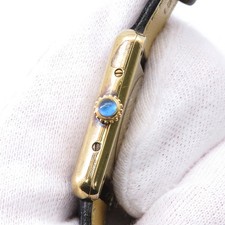 CARTIER Must tank Vermeille SM H28mm W20mm Gold Plated/Leather Ivory Dial 50... 6