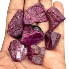 7 Pcs Natural Ruby Raw Rough 21-32mm Huge Loose Unheated Gemstones Wholesale Lot