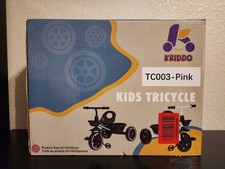 Triciclos KRIDDO Niños Edad 24 Meses a 5 Años, Triciclo Niños Pequeños ROSA
