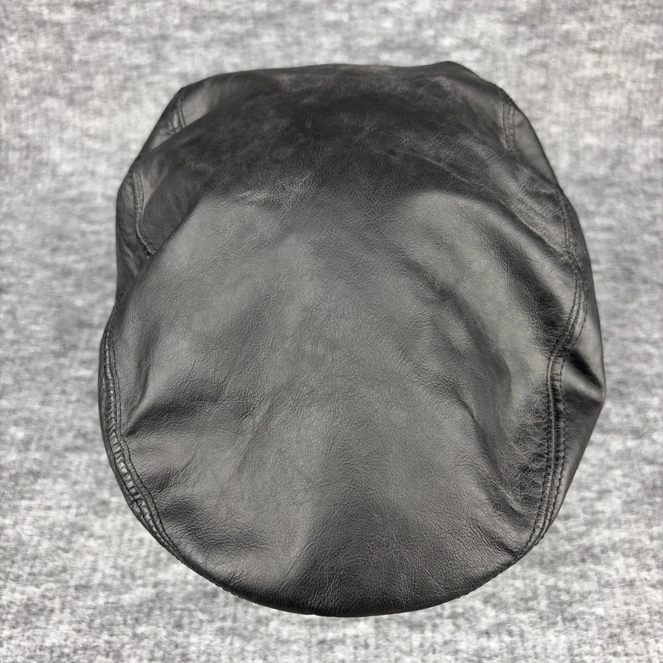 Gorra plana vintage Kangol de cuero genuino negra Cabbie - talla grande - hecha en EE. UU. Foto 4 de 4