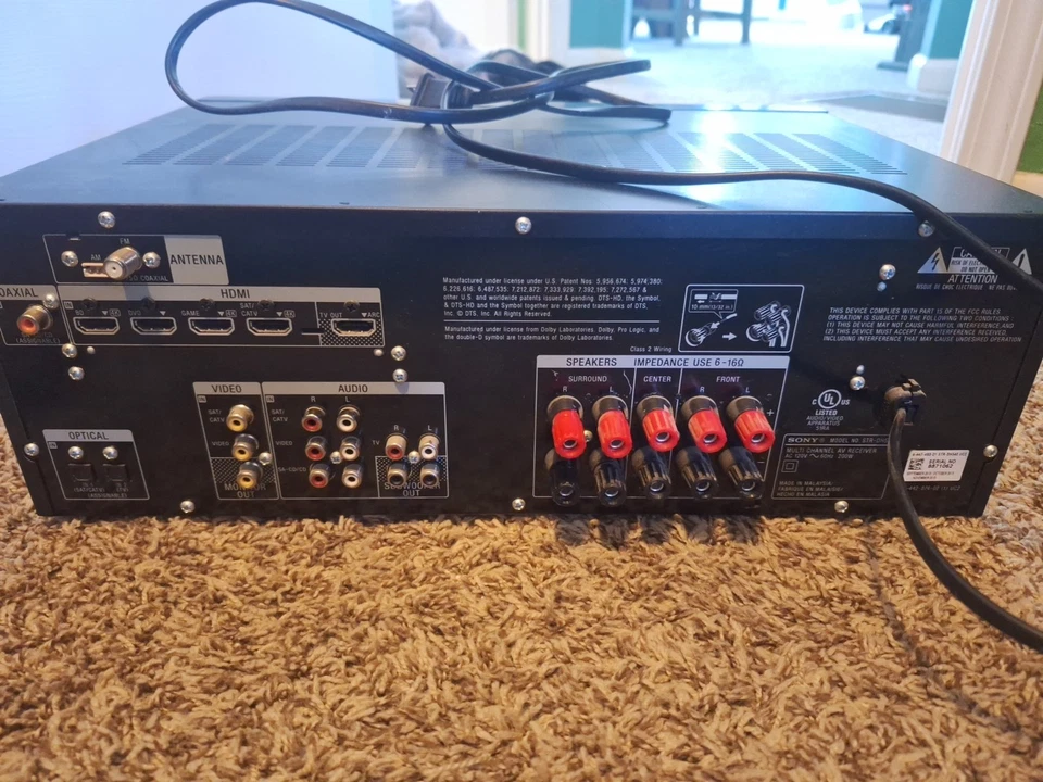 Sony STR-DH540 5.2 Channel 4K AV Receiver - 4K HDMI Bundled With Remote - Image 3 of 4