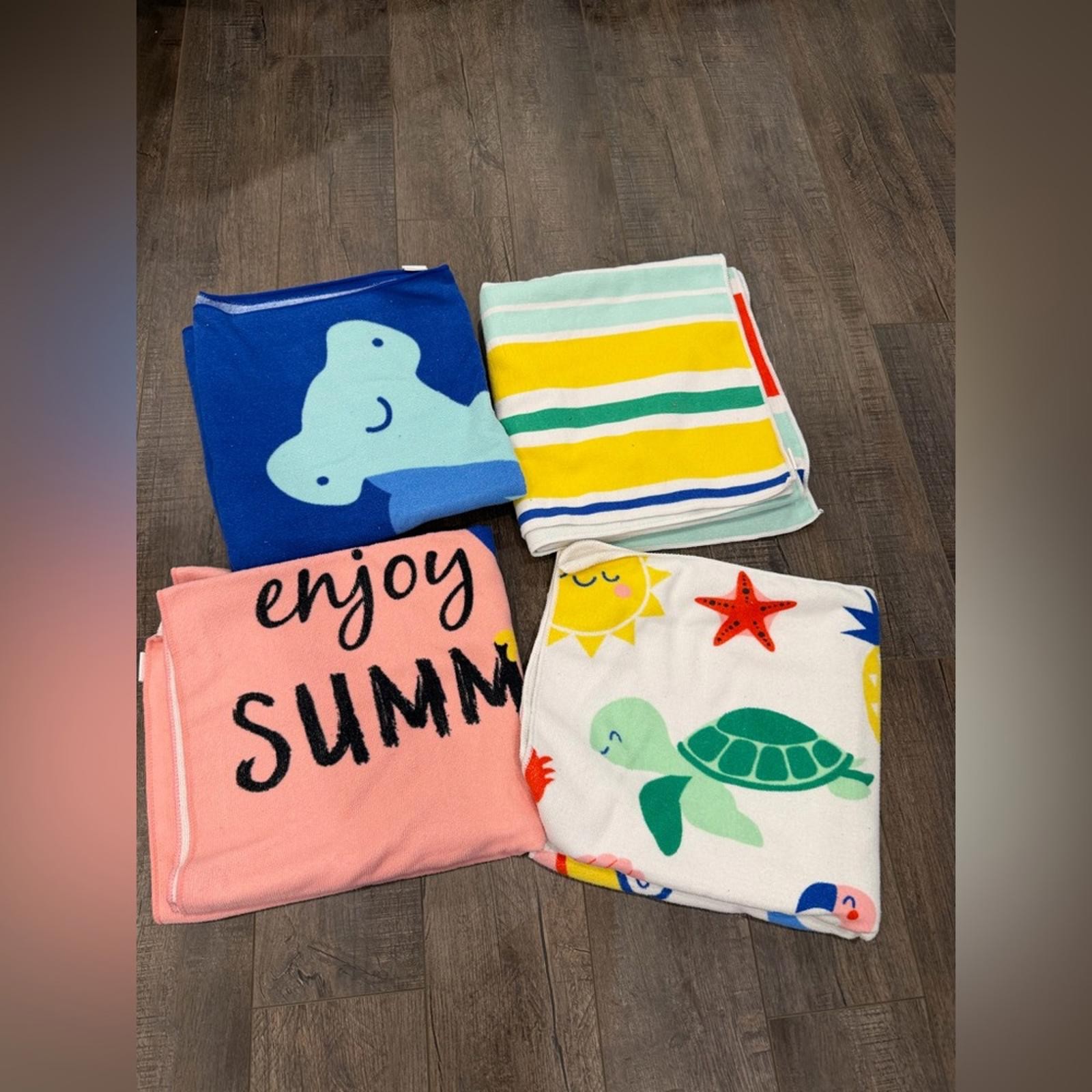 S Tropical Flamingo Turtle Toucan Shark Summer Towels