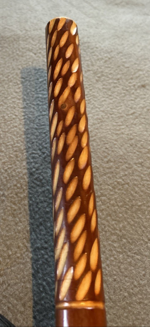 Hand carved wood cane/walking stick 47.5” View 5