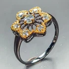 Handmade Natural Blue Topaz Ring 925 Sterling Silver Size 8.5 /R468271