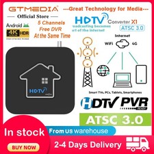 OTA 4K UHD ATSC 3.0 Converter Digital TV Tuner Free DRM DVR Smart Android TV Box