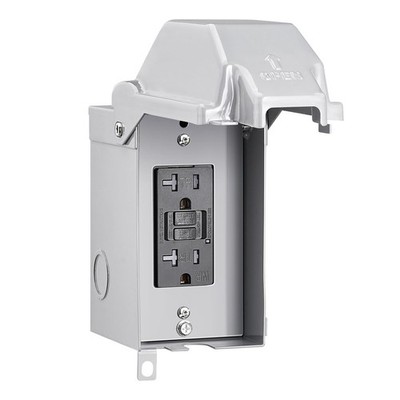 Outdoor Outlet Box 20 AMP GFCI Waterproof 3R Enclosure - Secure Power