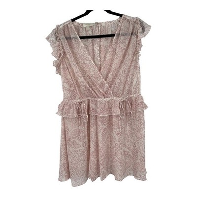 Ted Baker Dress Evelyna textured leaf print georgette size 1 (US 4) DEFECT