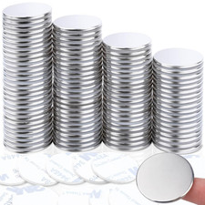 100 Pcs Strong Magents, 30 Mm X 2 Mm Neodymium Magnet Disc with Double-Sided Adh