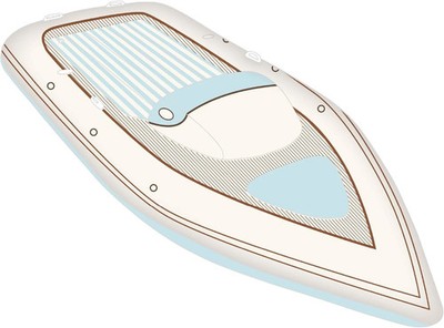 FUNBOY Giant Inflatable Luxury Yacht Speed Boat Pool Float, Two Cupholders, Luxu