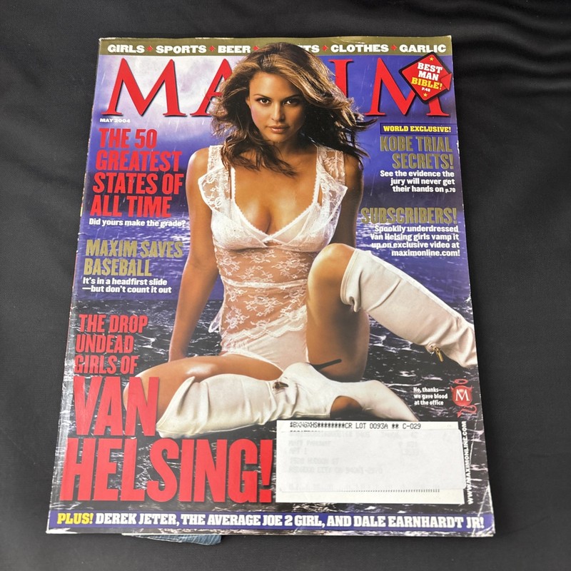 May 2004 Maxim Magazine Van Helsing! Maxim Saves Baseball Kobe Trial Secrets!