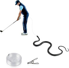 Scherzo serpente finto golf con serpente realistico su corda e clip