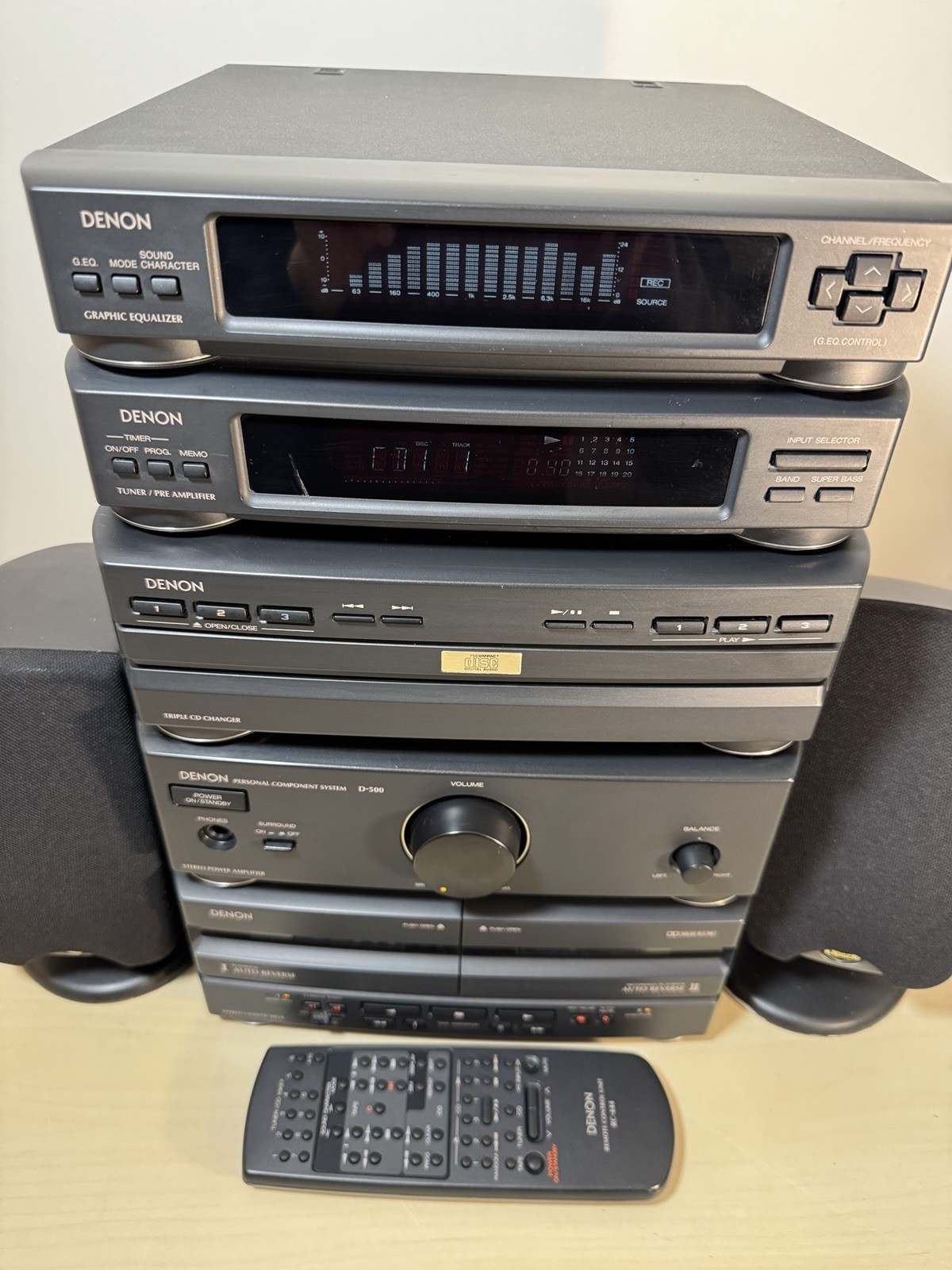 - Cd Cassette Amp W/ Remote + Klipsch