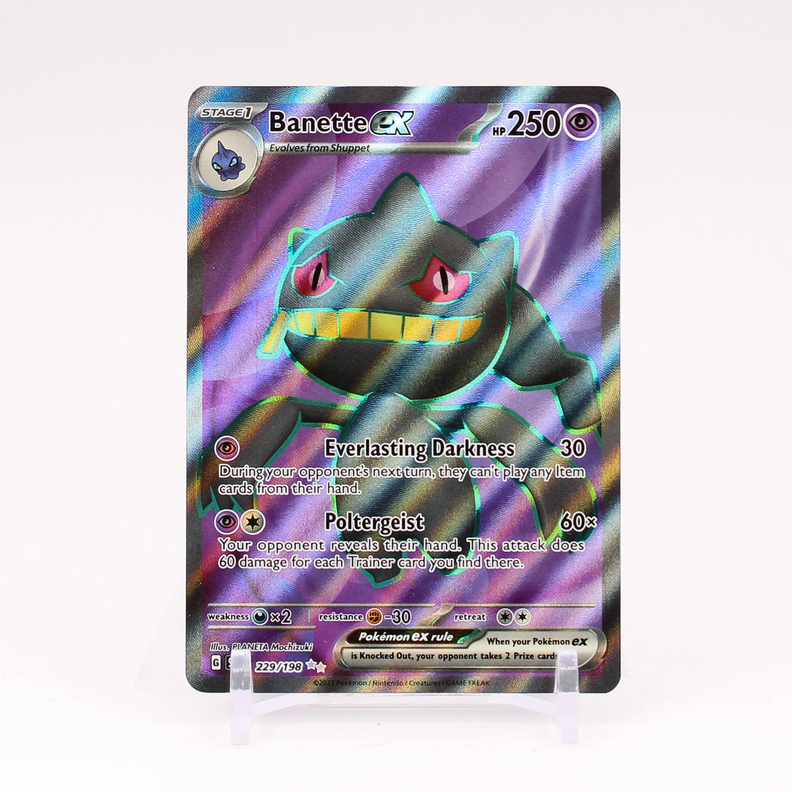 Banette ex - 229/198 Scarlet & Violet FULL ART Pokemon - NM/MINT