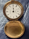 Elgin Gold Full Hunter Pocket Watch Roman Numerals Parts Only