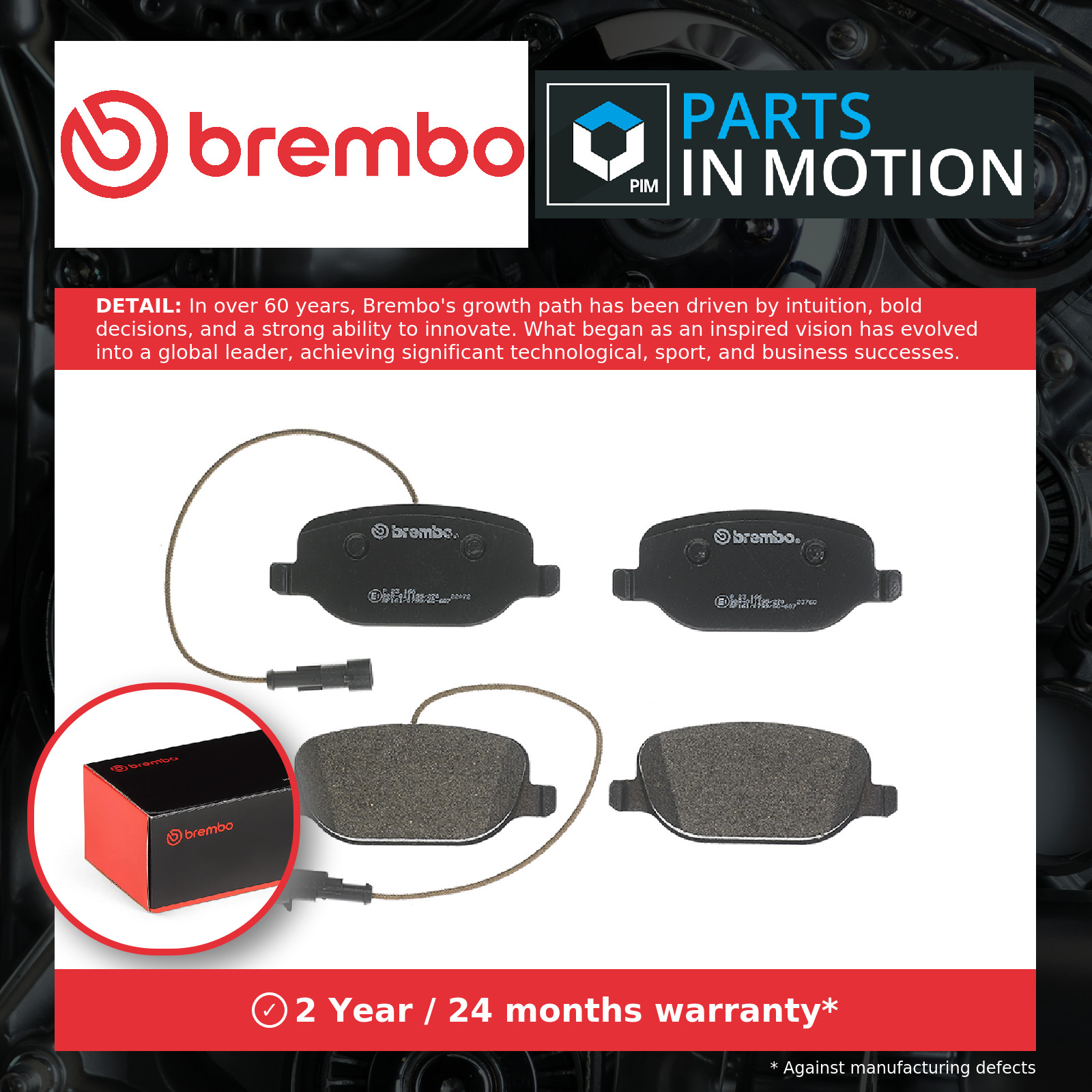 Brake Pads Set Rear Brembo P23166 00K68240540AA 68240540AA 77366753 - Image 2