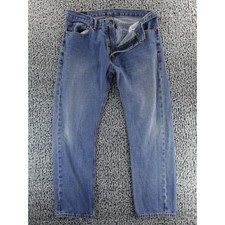Levis 505 Regular Fit Mens Jeans 36x32 Medium Wash Blue Straight Leg Denim