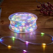 Two Tone Christmas String Lights 200 LED Switch Between Warm White/Multicoloured