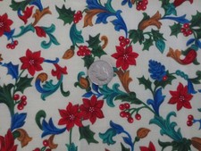 4674. Cranston HOLIDAY PRINT Craft, Quilting COTTON FABRIC - 43-1/2" x 5/8 yd.