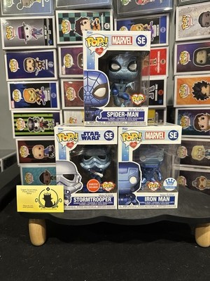 Funko Pop Make-A-Wish Bundle / Spider-Man, Iron Man, Stormtrooper / Exclusives