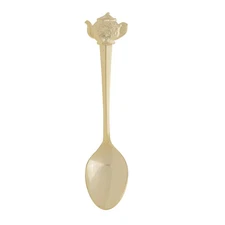 HIC Gold Plated Teapot Demi Spoon 666G, 4.5-Inch
