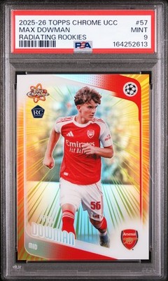 2025 Topps Chrome - Max Dowman Radiating Rookie Case Hit SSP Mint PSA 9 