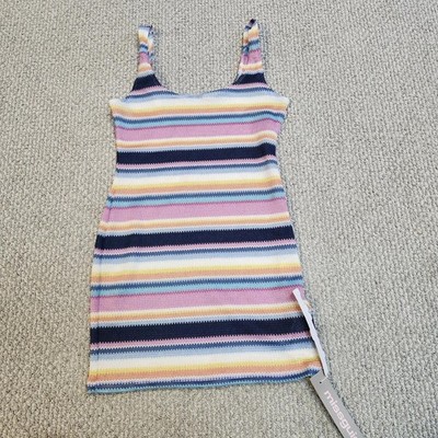 Missguided Striped Knit Bodycon Mini Dress Multicolored Women's Size Small NWT