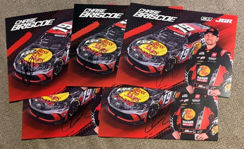 Chase Briscoe Signed 2025 Bass Pro Shops Postcard Hero Card NASCAR COA