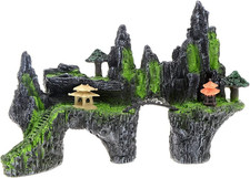 Mountain View Aquarium Ornament Tree House Bridge Fish Tank Decoration