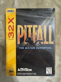 Pitfall Mayan Adventure Sega Genesis 32x Complete w/ Box Manual Fold out Poster
