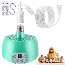 1 Pack Chicken Coop Heater with Remote Control, Timing Chicken Heat Lamp, Sma...