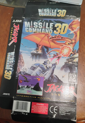Missile Command 3D DISPLAY BOX Atari Jaguar- Damaged - # 03